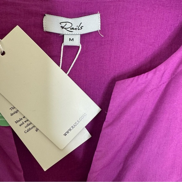 Rails Gia Eyelet Embroidered Cotton Midi Dress in Berry Size M NWT - Picture 8 of 13